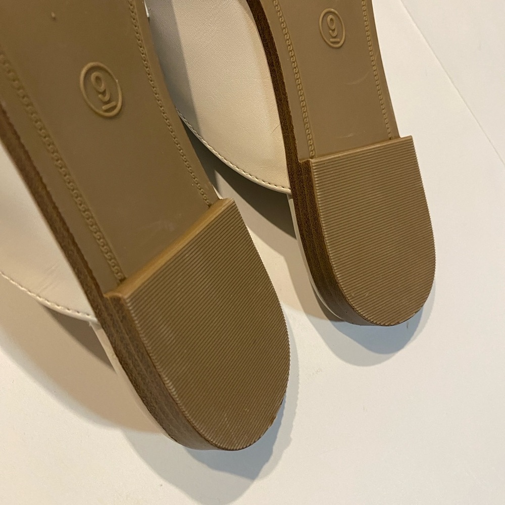 A New Day Womens SZ 10 Sandy Bone Slip On Mules New Shoes - Picture 4 of 12